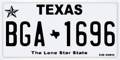 TX license plate BGA1696
