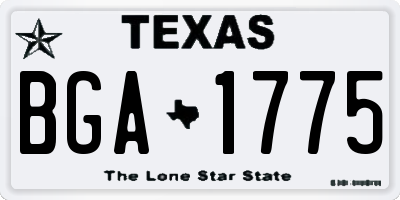 TX license plate BGA1775