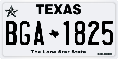 TX license plate BGA1825