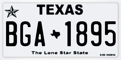 TX license plate BGA1895