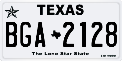 TX license plate BGA2128