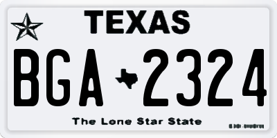 TX license plate BGA2324