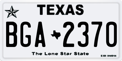 TX license plate BGA2370