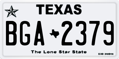 TX license plate BGA2379