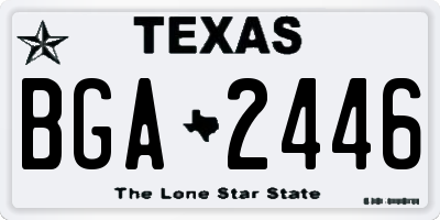 TX license plate BGA2446