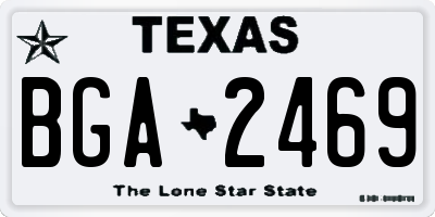 TX license plate BGA2469