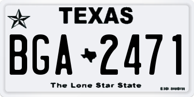 TX license plate BGA2471