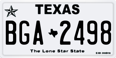TX license plate BGA2498