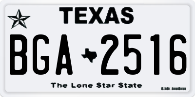 TX license plate BGA2516