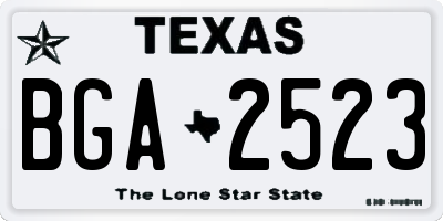 TX license plate BGA2523