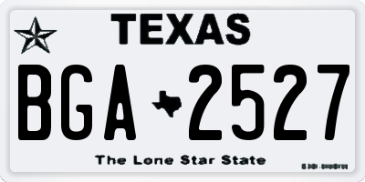 TX license plate BGA2527