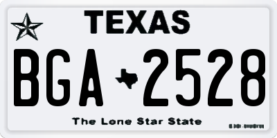 TX license plate BGA2528