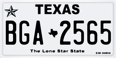TX license plate BGA2565