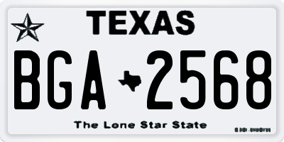 TX license plate BGA2568