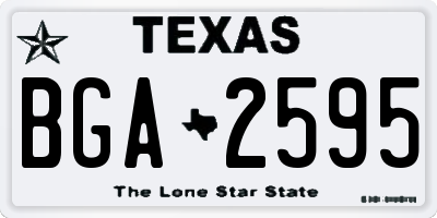 TX license plate BGA2595