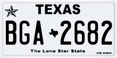 TX license plate BGA2682