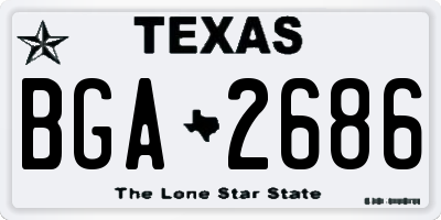 TX license plate BGA2686