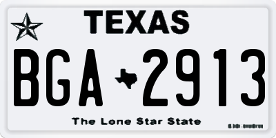 TX license plate BGA2913