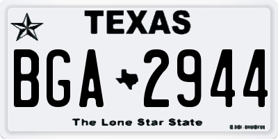 TX license plate BGA2944