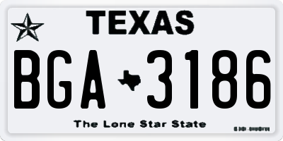 TX license plate BGA3186