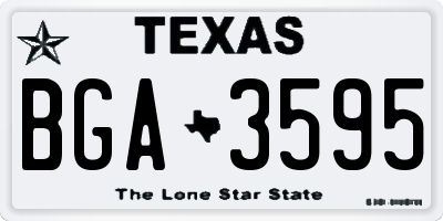 TX license plate BGA3595