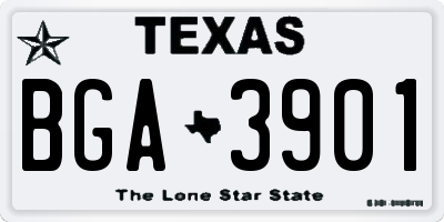 TX license plate BGA3901