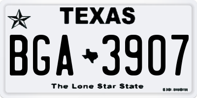 TX license plate BGA3907