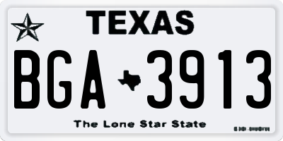 TX license plate BGA3913