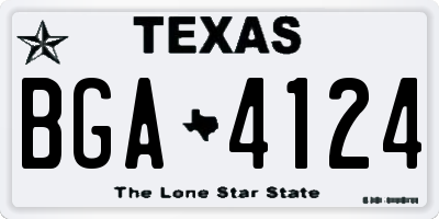 TX license plate BGA4124