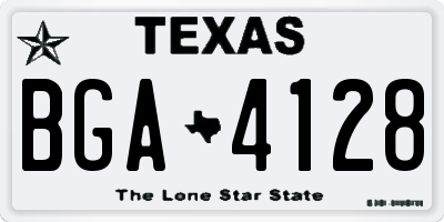TX license plate BGA4128