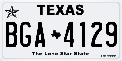TX license plate BGA4129
