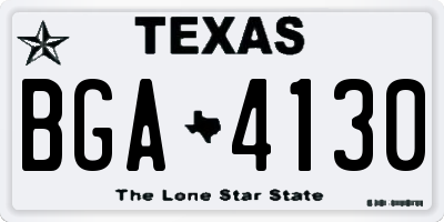 TX license plate BGA4130