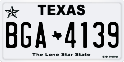 TX license plate BGA4139