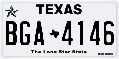 TX license plate BGA4146