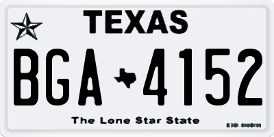 TX license plate BGA4152