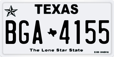 TX license plate BGA4155