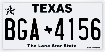 TX license plate BGA4156