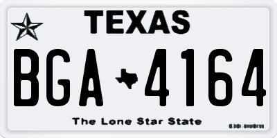 TX license plate BGA4164