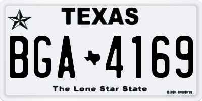 TX license plate BGA4169