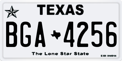 TX license plate BGA4256