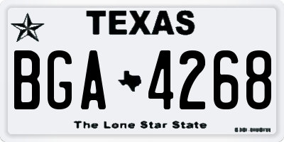 TX license plate BGA4268