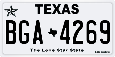 TX license plate BGA4269