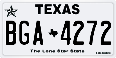 TX license plate BGA4272