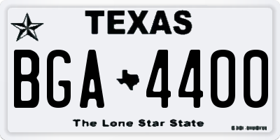 TX license plate BGA4400