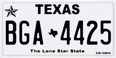 TX license plate BGA4425
