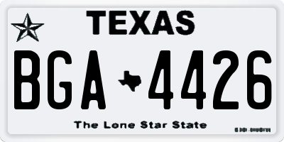 TX license plate BGA4426