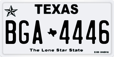 TX license plate BGA4446