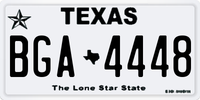 TX license plate BGA4448