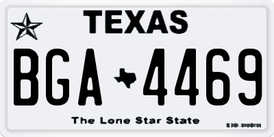 TX license plate BGA4469
