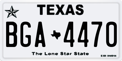 TX license plate BGA4470